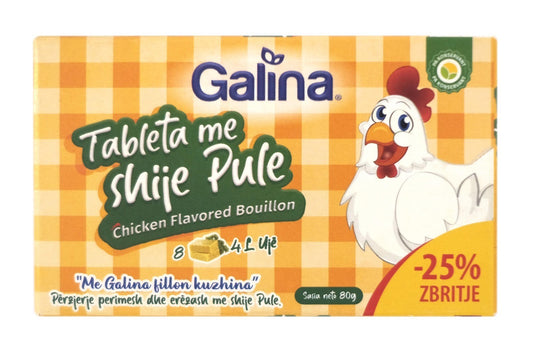 GALINA- Tableta Pule 80gr | Chicken Bullion cubes
