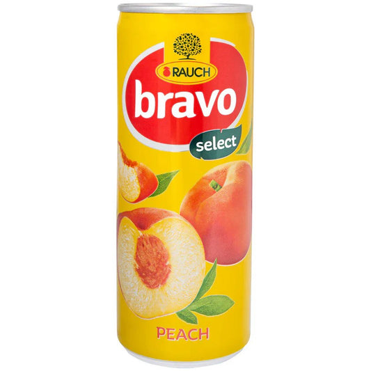 BRAVO - Peach Juice Can 24PCS X 250ml