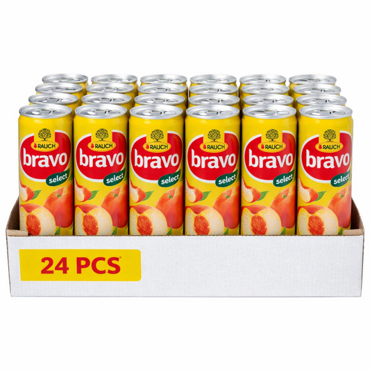 BRAVO - Peach Juice Can 24PCS X 250ml