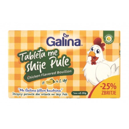 GALINA- Tableta Pule 80gr | Chicken Bullion